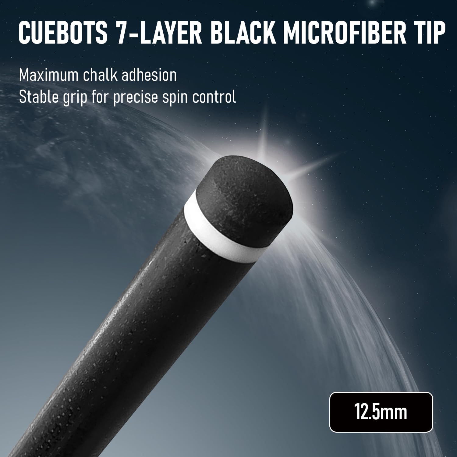 CUEBOTS Glass Fiber Cue, Glass Fiber House Cue Stick, Club Cue, Cue for Beginners, Durable Uni-QR, 3/8-10, 5/16-18 Joint, Long Lasting Glassfiber Shaft, 7-Layer Microfiber Tip