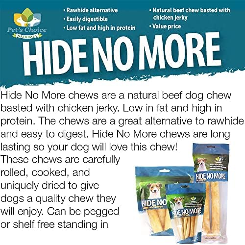 Pet’s Choice Pharmaceuticals HideNoMore, Rawhide Free Chicken Chew Treats for Dogs, 4-5" 4 ct