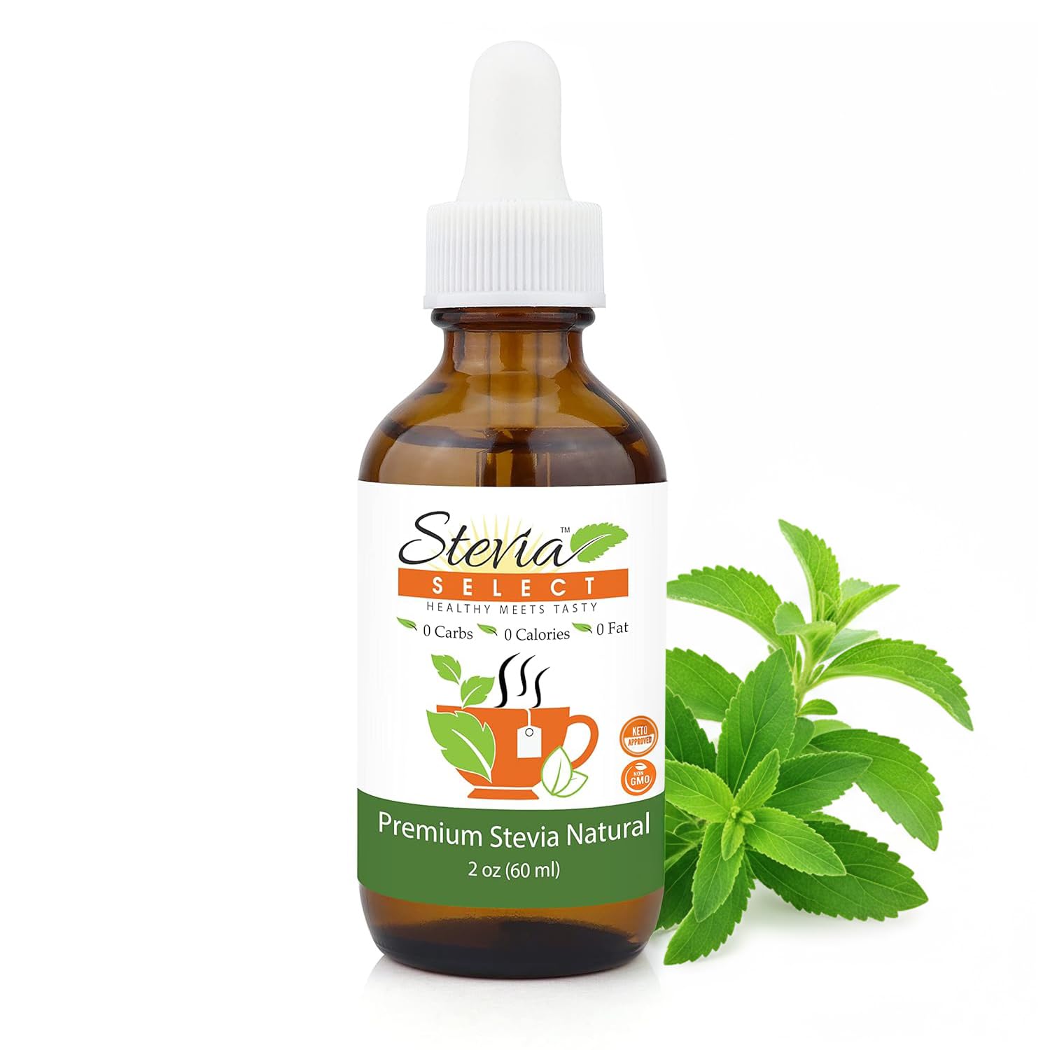 Stevia Select Organic Stevia Powder 1.25oz - Sugar Free Plant Based Pure Stevia Sweetener Stevia Extract Keto Sugar Substitute No Additives Zero Calorie