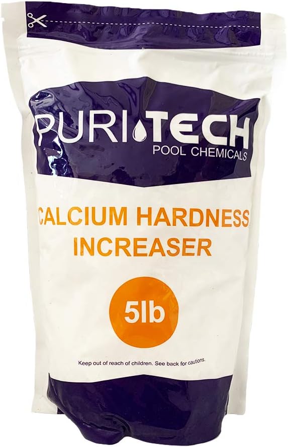 Puri Tech Pool Chemicals Calcium Hardness Increaser Plus – Increases Calcium Hardness Levels & Helps Prevent Corrosion and Staining - 94% Calcium Chloride– 25 lb