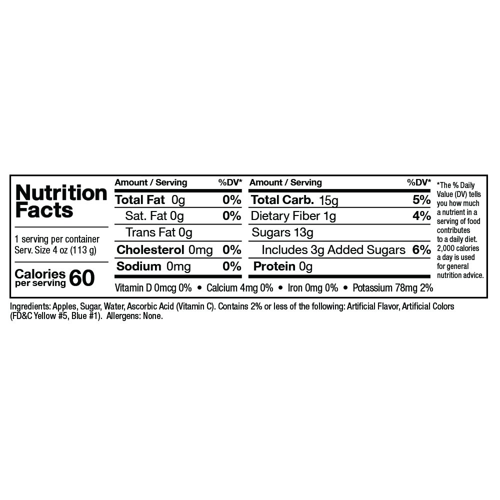 Zee Zees Mango Peach Applesauce Cups, Unsweetened, All Natural, No Sugar Added, 4 oz Cups, 24 pack