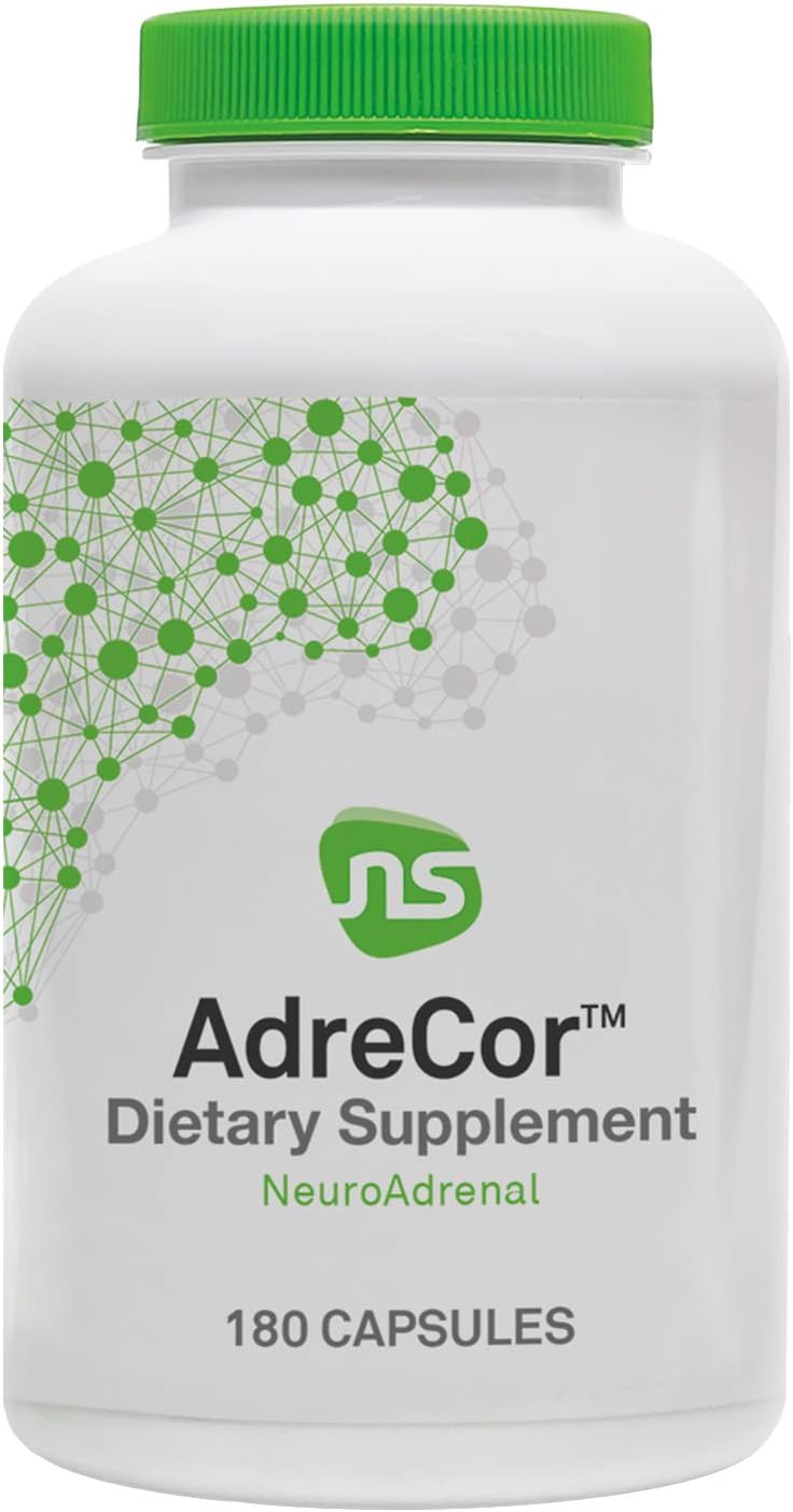 Neuroscience AdreCor Adrenal Support Supplement, 180 ct | Promotes Cortisol Detox, Stress Fatigue & Energy, Rhodiola, L-Tyrosine