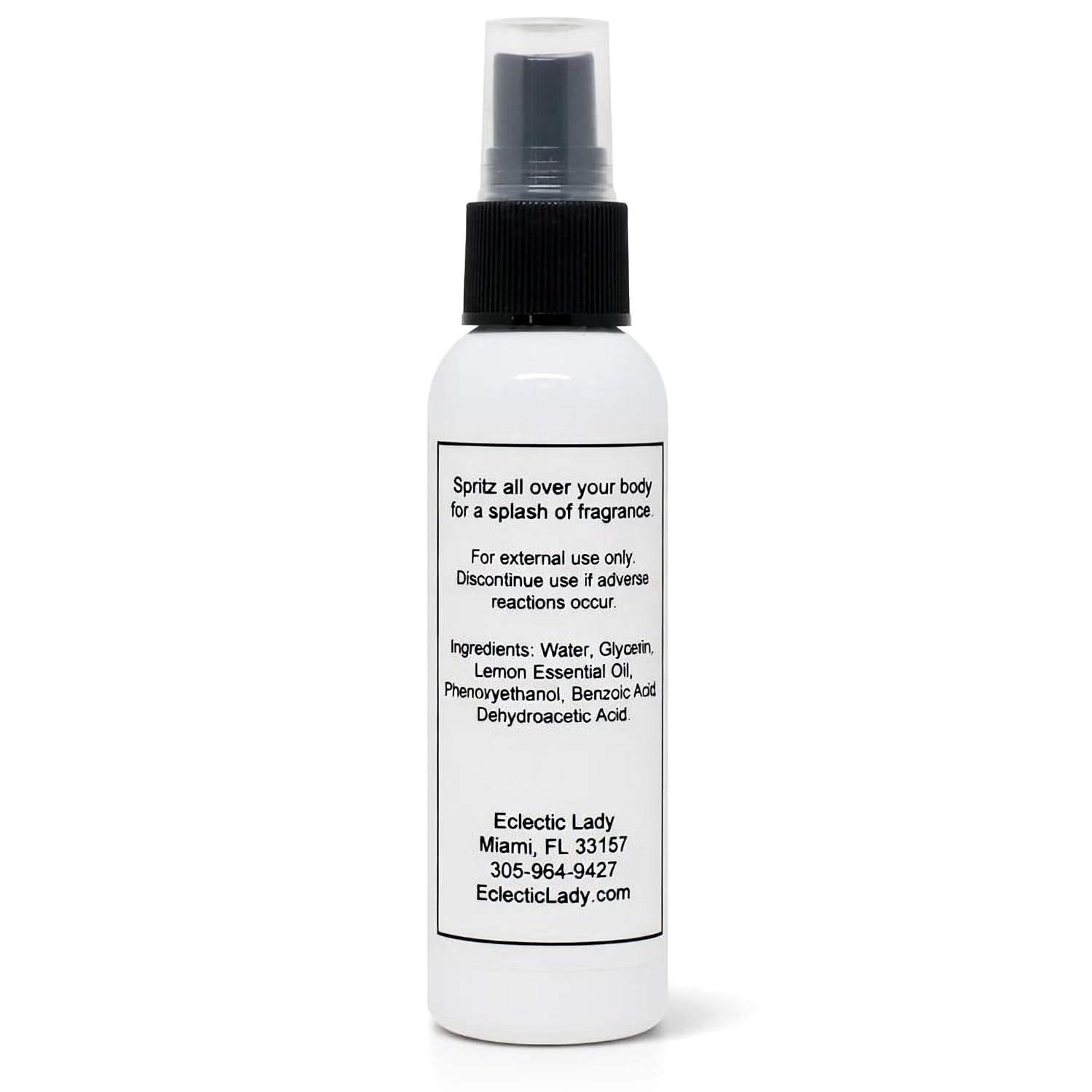 Lemon Body Spray, Double Strength, 2 ounces, Body Mist