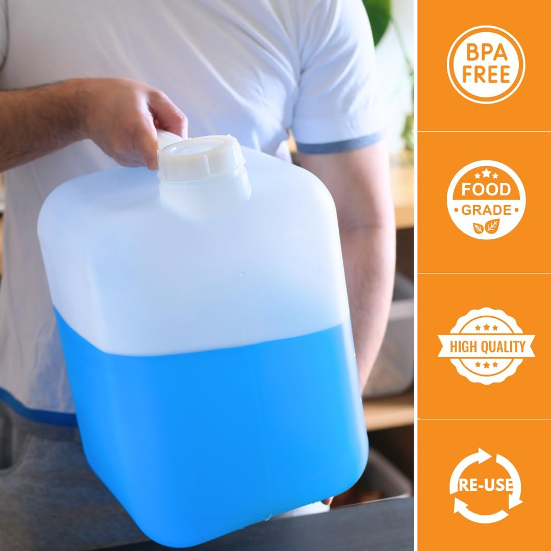 Hedpak Hedpak-5-Gal 5 Gallon Plastic Carboy with Handle-BPA Free & Food Grade