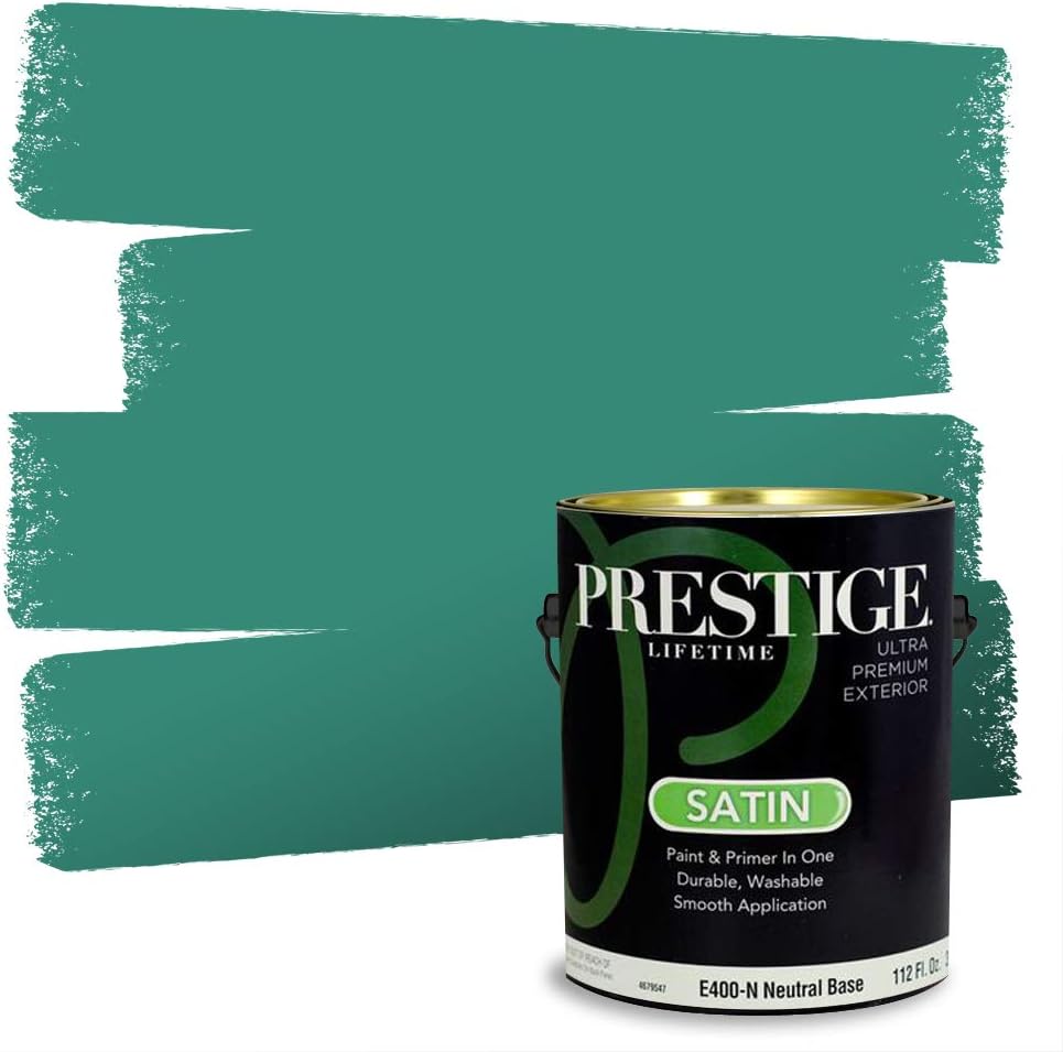 PRESTIGE Paints Exterior Paint and Primer In One, 1-Gallon, Semi-Gloss, Comparable Match of Sherwin Williams* Electric Lime*