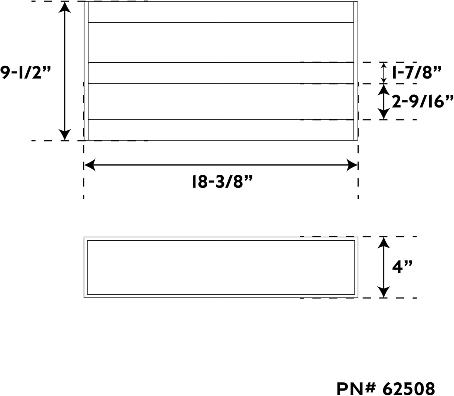 Whitecap Teak Double-Wide Magazine Rack