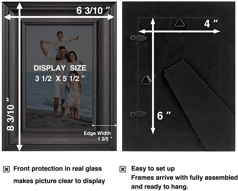 LaVie Home 8x8 Picture Frames (1 Pack, Gold) Square Photo Frame Set with High Definition Glass for Wall Mount & Table Top Display
