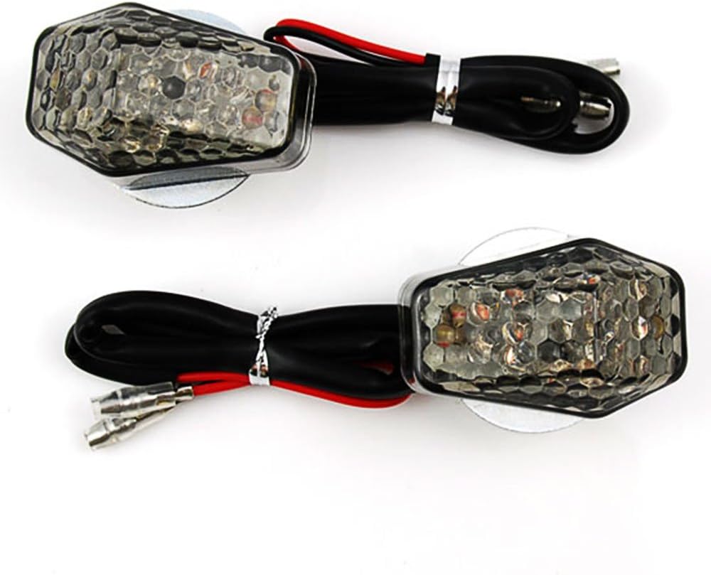 15 Amber LED Flush Mount Smoke Turn Signal Indicator Blinker Light Universal For Motorcycle Sport Street Racing Bike