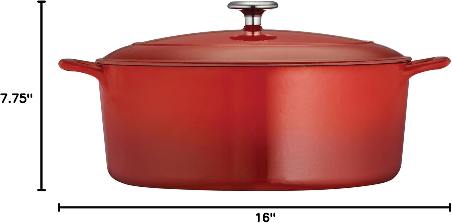Tramontina Bestow Enameled Cast Iron 4-Qt Braiser Pan with Lid, Blue | Oven-to-Table Casserole Dish, Great for Shallow Braises & Simmers