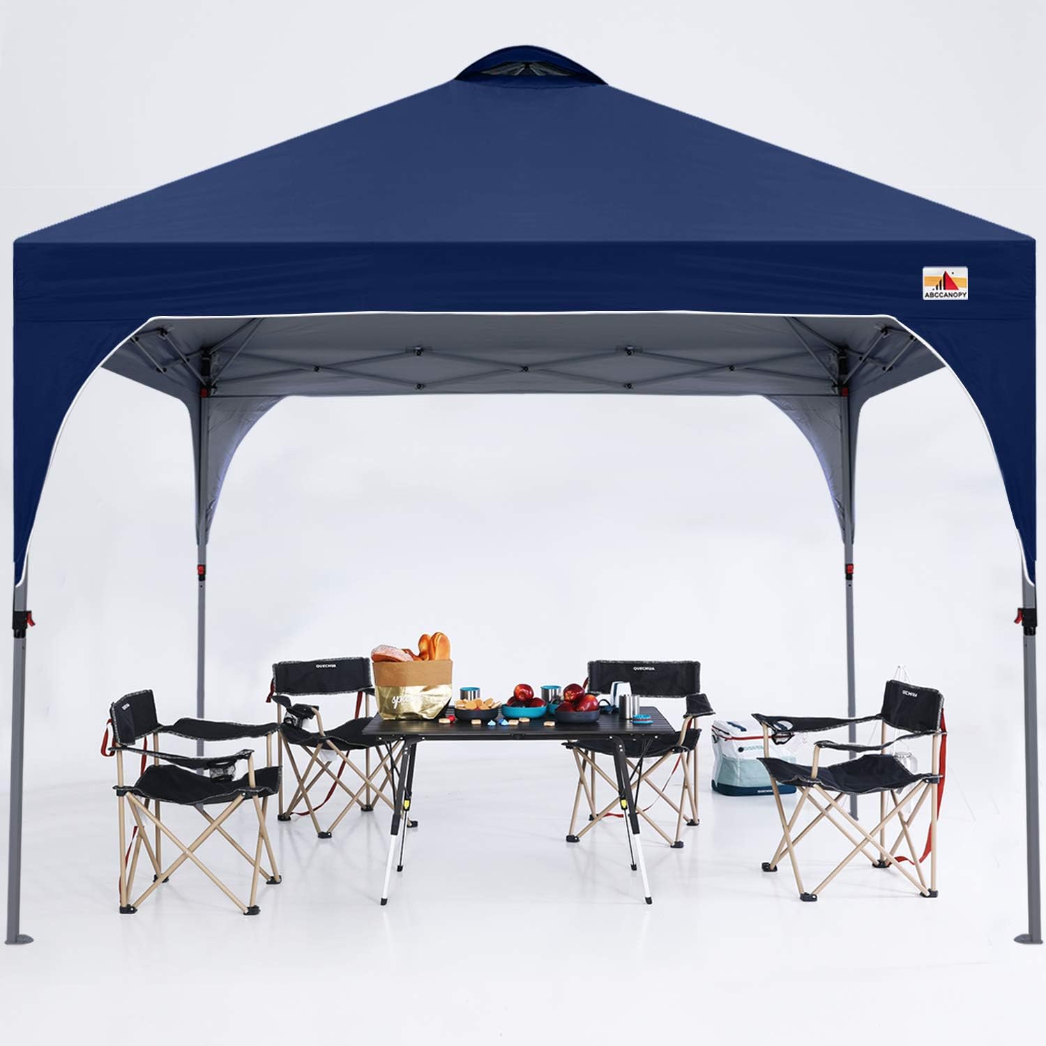 ABCCANOPY Outdoor Pop up Canopy Tent, 10x10 Instant Portable Canopy for Camping, Beach, Backyard,Gray | Water resistant & UV protection canopy, easy setup, with carry bag, ideal for camping, beach, backyard, market events