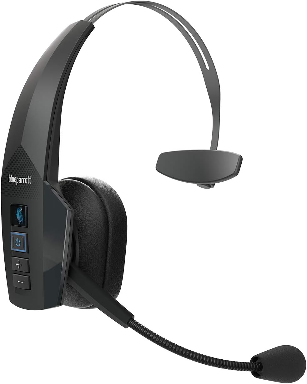 BlueParrott B550-XT Bluetooth Headset | 96% noise canceling headset for truck drivers; voice control, IP54-rated, 24 hr talk time