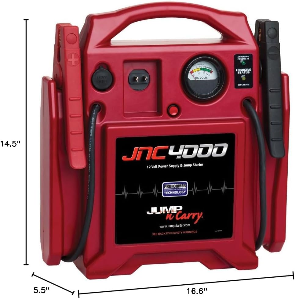 Clore Automotive Jump-N-Carry JNC4000 1100 Peak Amp 12V Jump Starter