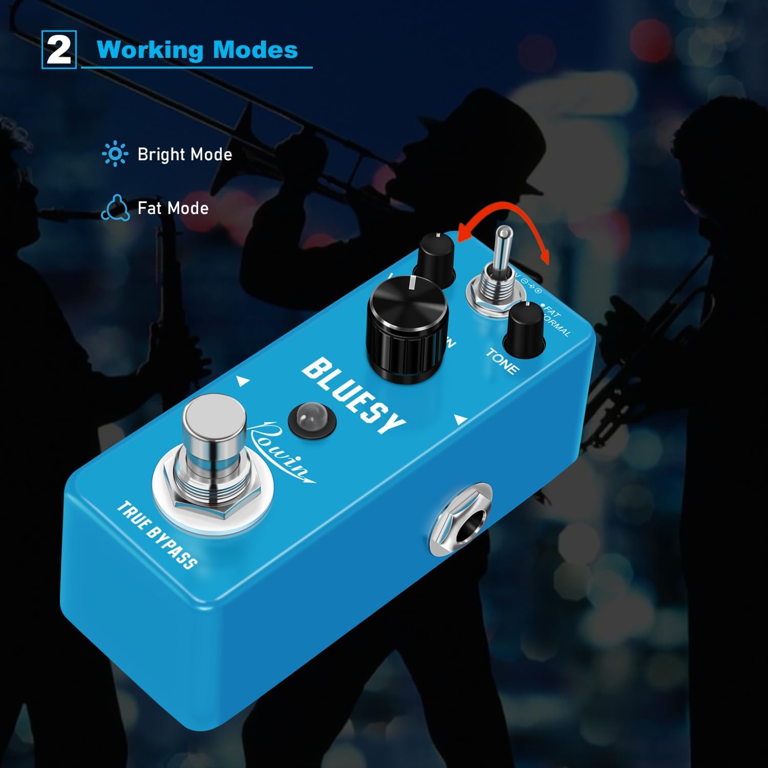 Vintage Vacuum Bluesy Guitar Effect Pedal,Electric Guitar Effect Sound Low Key Mild Clipping
