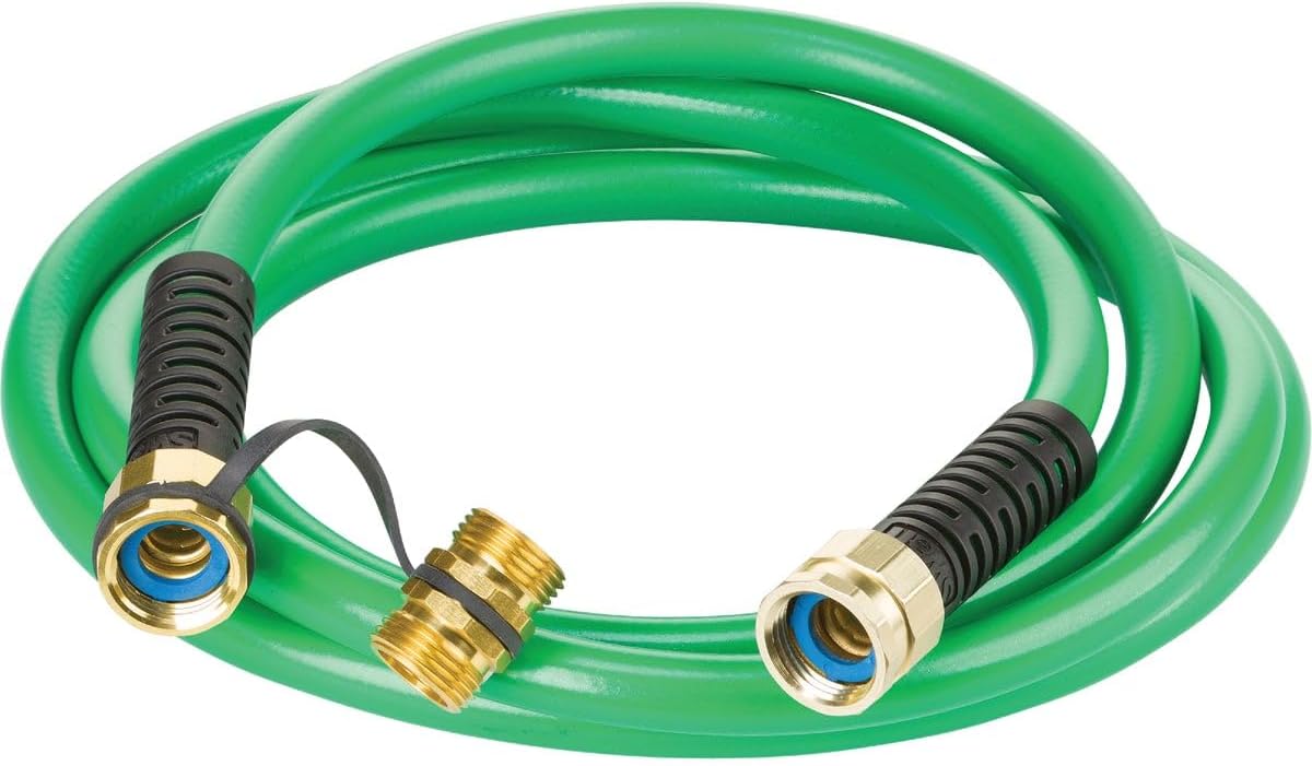 1/2 in ID x 10 ft L Garden Hose, PVC Tube, Green, Aluminum x Aluminum Fitting - 1 Each