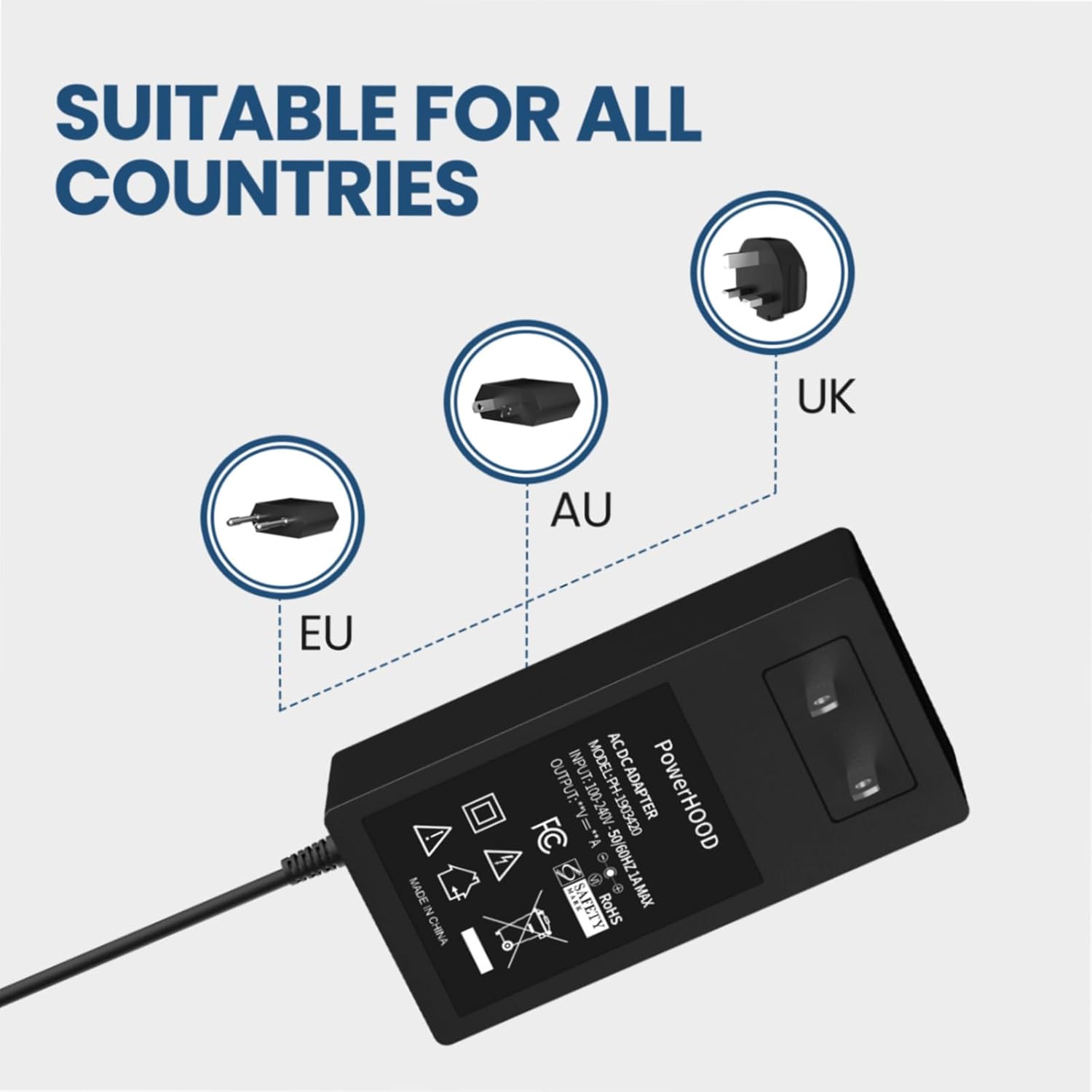 12V AC/DC Adapter for Arcade1Up PAC-H-01023 PAC-Man MSP-H-01241 Ms. 40th Pacman Edition Pon-H-01092 Pong MKB-H-01022 Midway 12-in-1 Head-to-Head