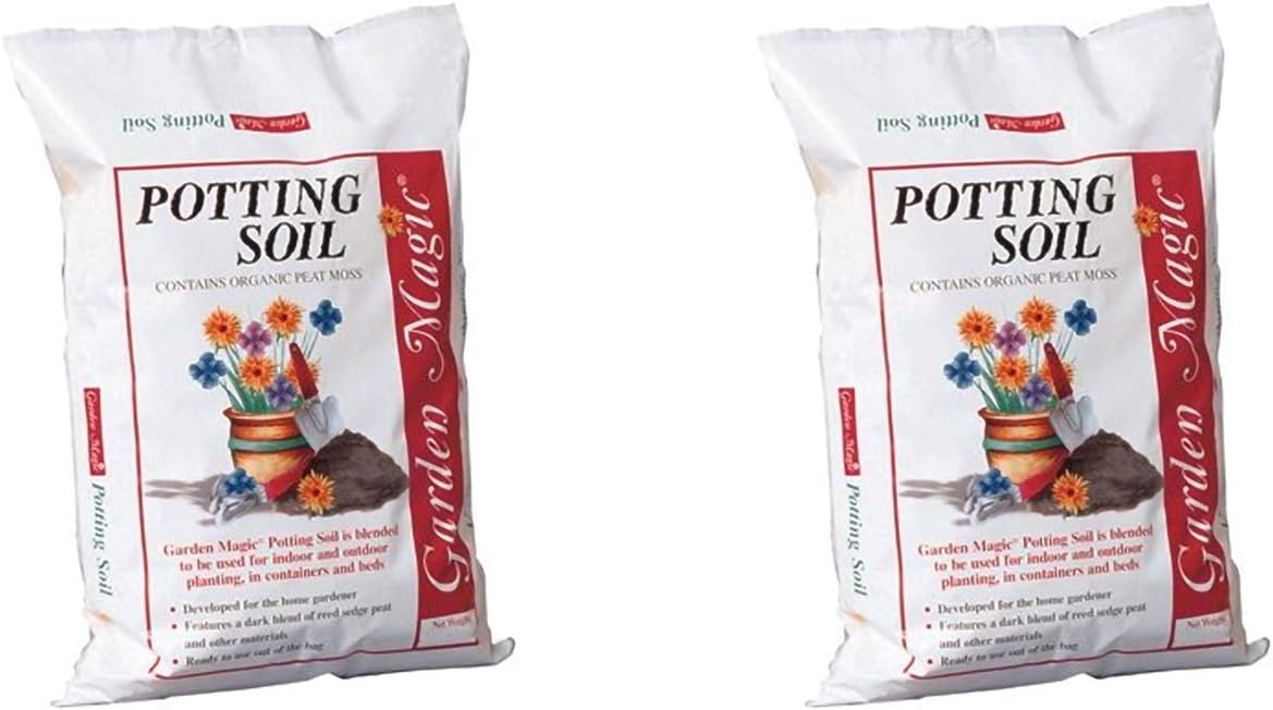 Michigan Peat 20 Pound Bag of Garden Magic General Purpose Moisture Retaining Potting Soil Mix for Indoor and Outdoor Planting