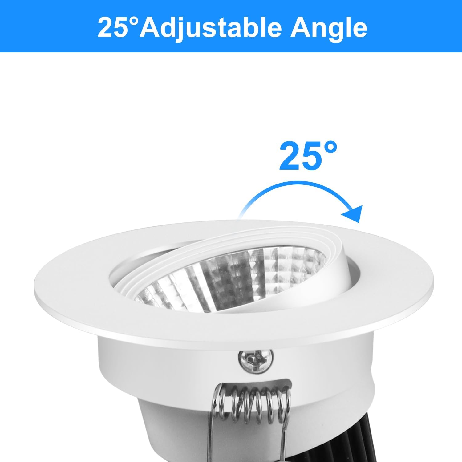 LightingWill 2inch LED Dimmable Downlight, 3W COB Recessed Ceiling Light, Warm White 3000K-3500K, CRI80, 25W 220LM Halogen Bulbs Equivalent, White (4 Pack)