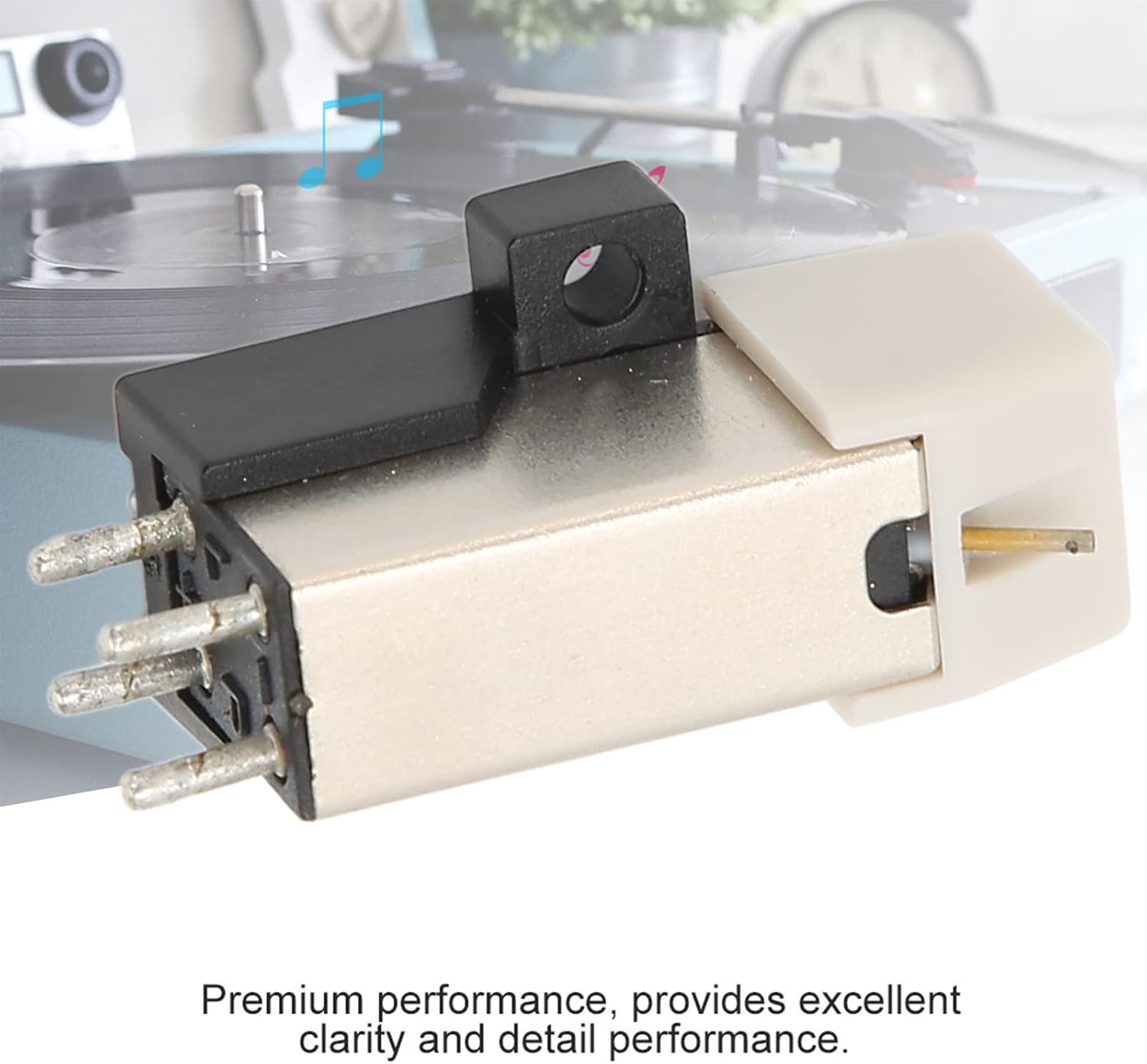 Wendry Magnetic Cartridge, Turntable Needle Replacement, High Precision Player Magnetic Cartridge Pen with, Stereo Record Player Needle
