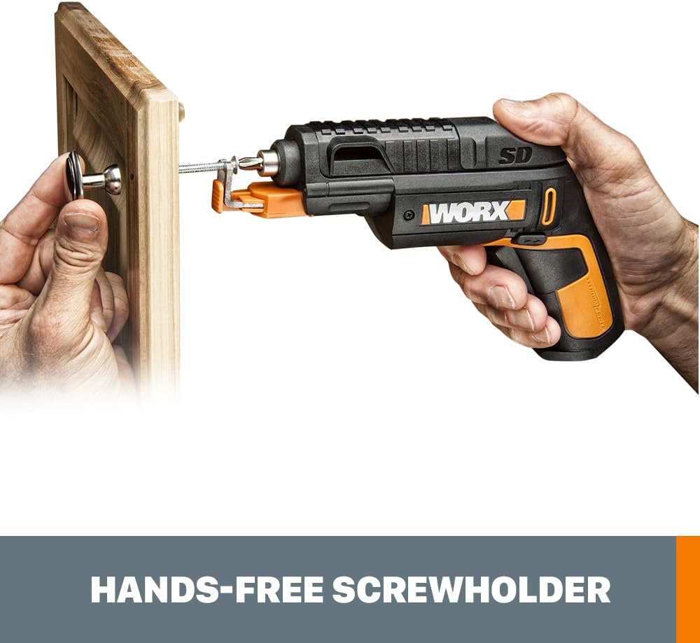 WORX Cordless Screwdriver, 4V 6-Bit Cartridge with Screw Holder, WX255L