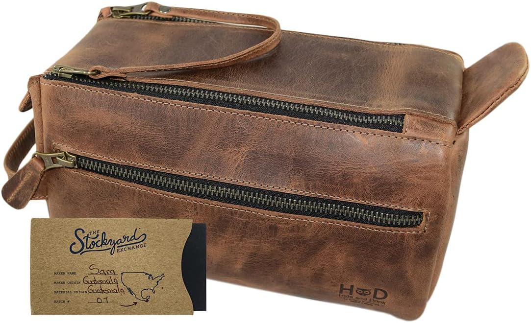 Hide & Drink, Toiletry Bag w/Handles, Hygiene Organizer, Travel Dopp, Razor Case, Bathroom, Shaving, Cosmetic Storage, Travel & Grooming Essentials