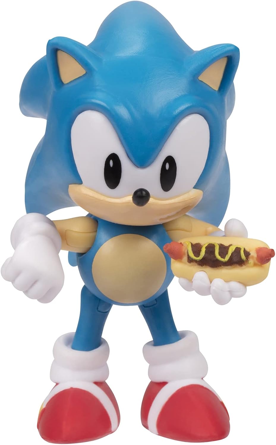 JAKKS Pacific Sonic The Hedgehog 2.5-Inch Action Figure Classic Sonic with Hot Dog Collectible Toy