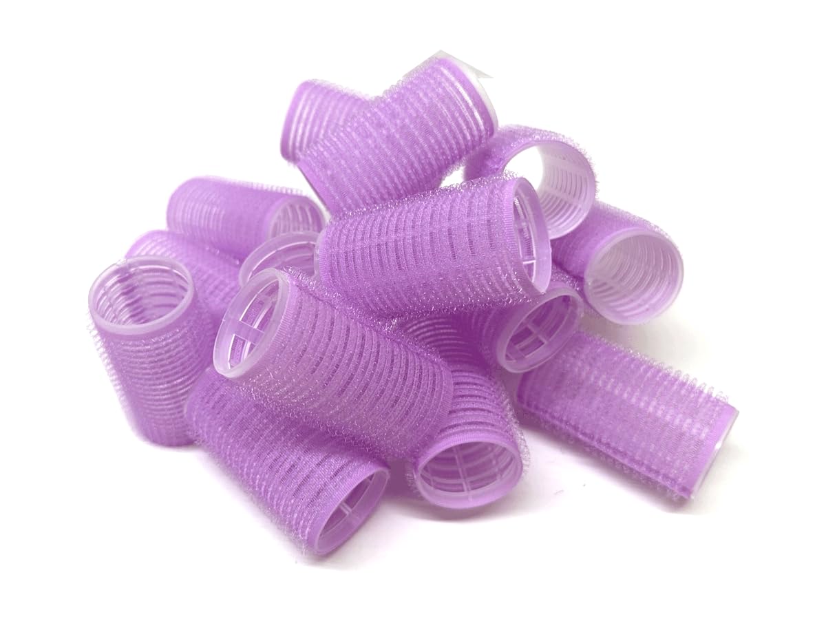 Set of 16 - Medium Size Self Grip Hair Rollers Pro Salon Hairdressing Curlers
