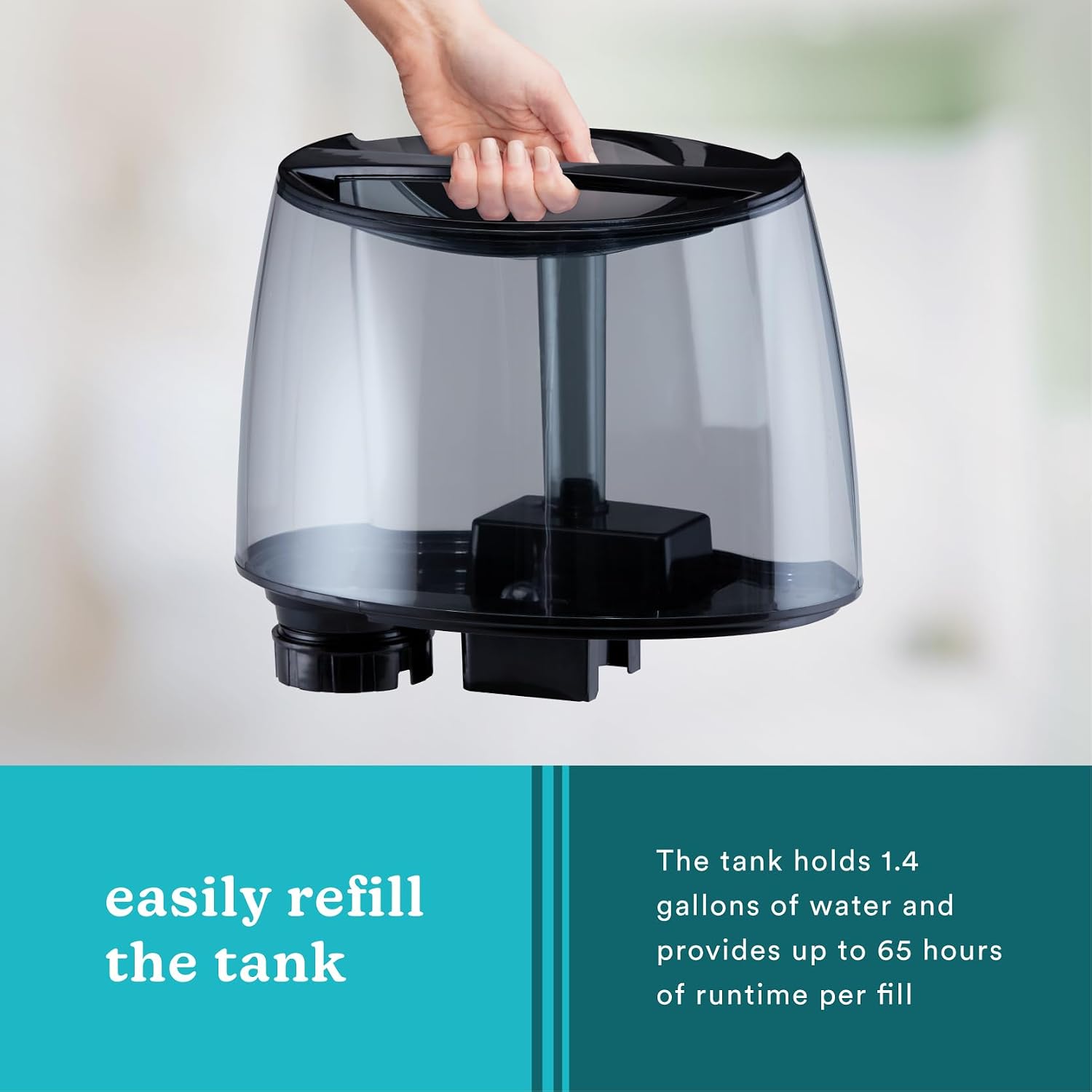 Homedics TotalComfort Plus Humidifier – Large Air Humidifiers for Bedroom, Plants – Top-Fill 5.3L Water Tank with Cool and Warm Mist