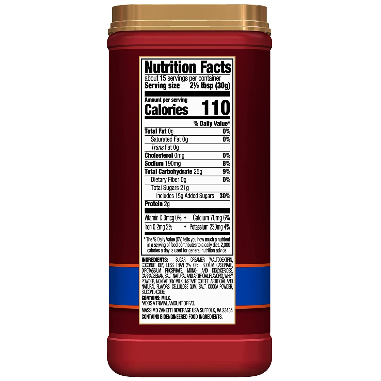 Hills Bros. Cappuccino Mix – Rich, Frothy Coffeehouse-Tasting Instant Drink Mix – Quick and Easy Preparation – Perfect for Hot & Iced Drinks & Creaming Coffee – Double Mocha, 1 Pack of 16oz