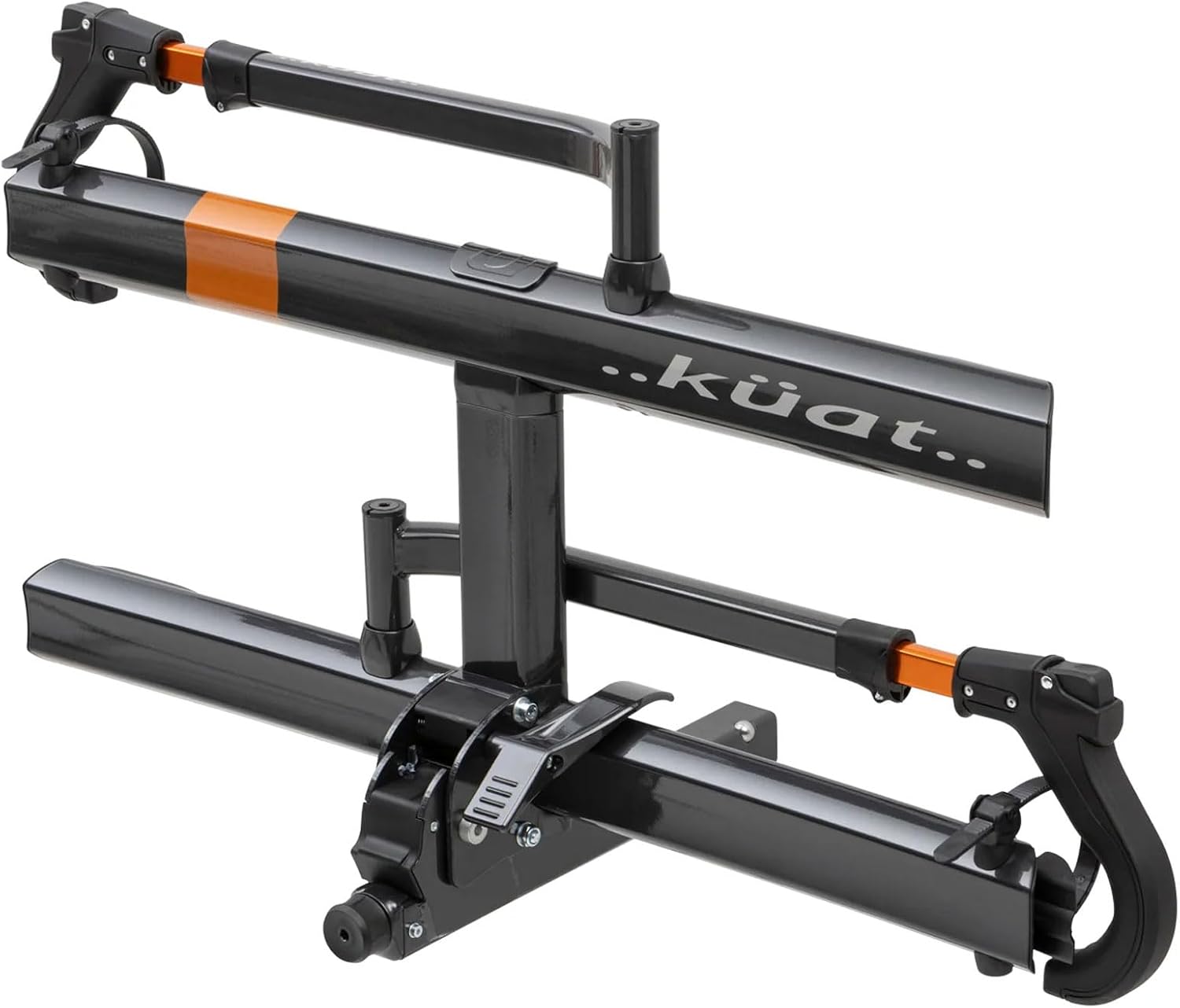 Kuat Sherpa 2.0 Compact 2-Bike Transporting Hitch Rack | Durable Lightweight Aluminum Compact 2-Bike Transporting Hitch Rack w/Cable Lock & Foldable Tire Cradles, 40 Lbs per Tray
