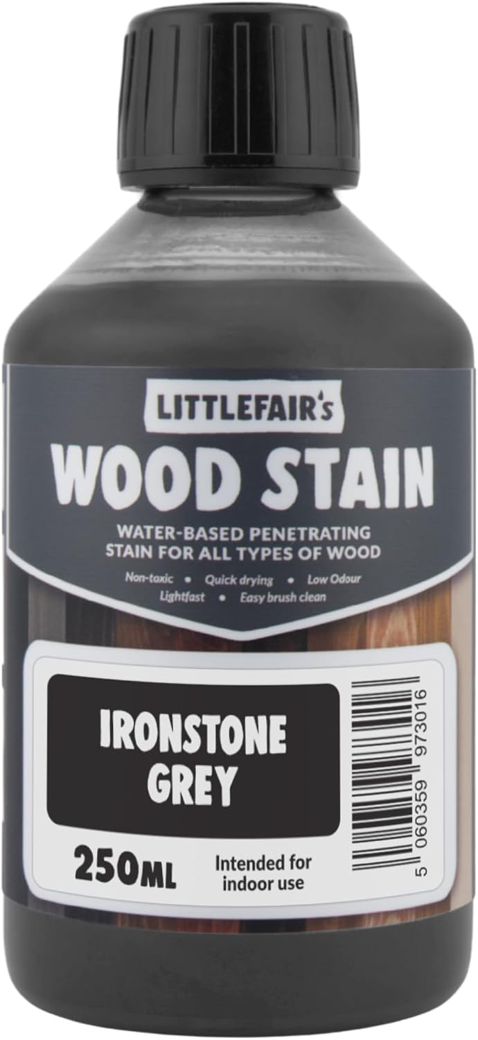 Littlefair's Wood Stain Water Based - 8.5oz/250ml - Indoor Furniture Stain Light & Dark Finishes - Special Non Toxic & Eco Friendly Formula - Wood Stain for Crafts - Color: Antique Stripped Pine