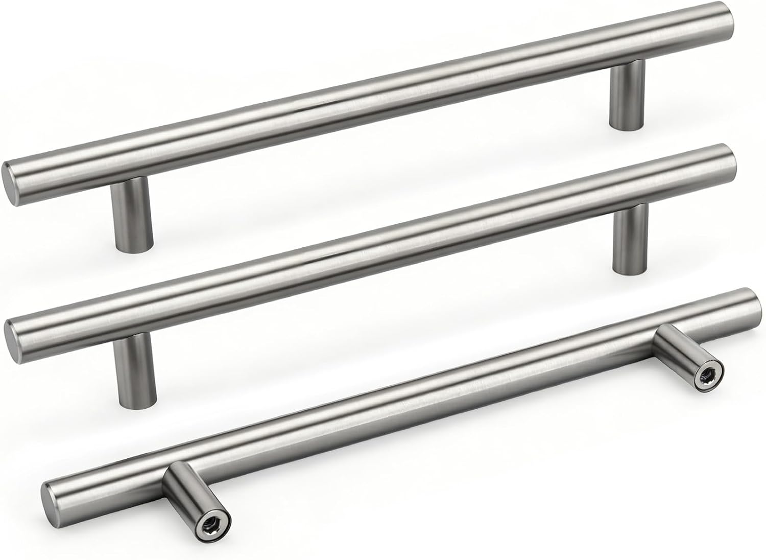Goldenwarm 5 Pack 3 inch Gold Cabinet Handles Brushed Gold Cabinet Pulls | Gold Dresser Drawer Handles Stainless Steel Drawer Pulls for Kitchen Bathroom Bedroom, Easy to Install
