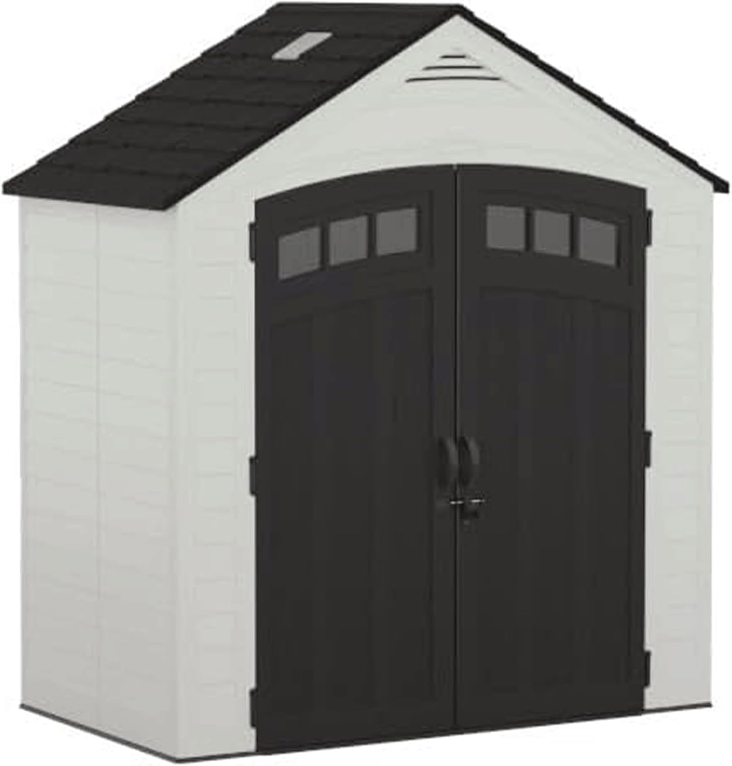 Suncast 7' x 4' Vista Vertical Storage Shed, with Floor, Double Doors