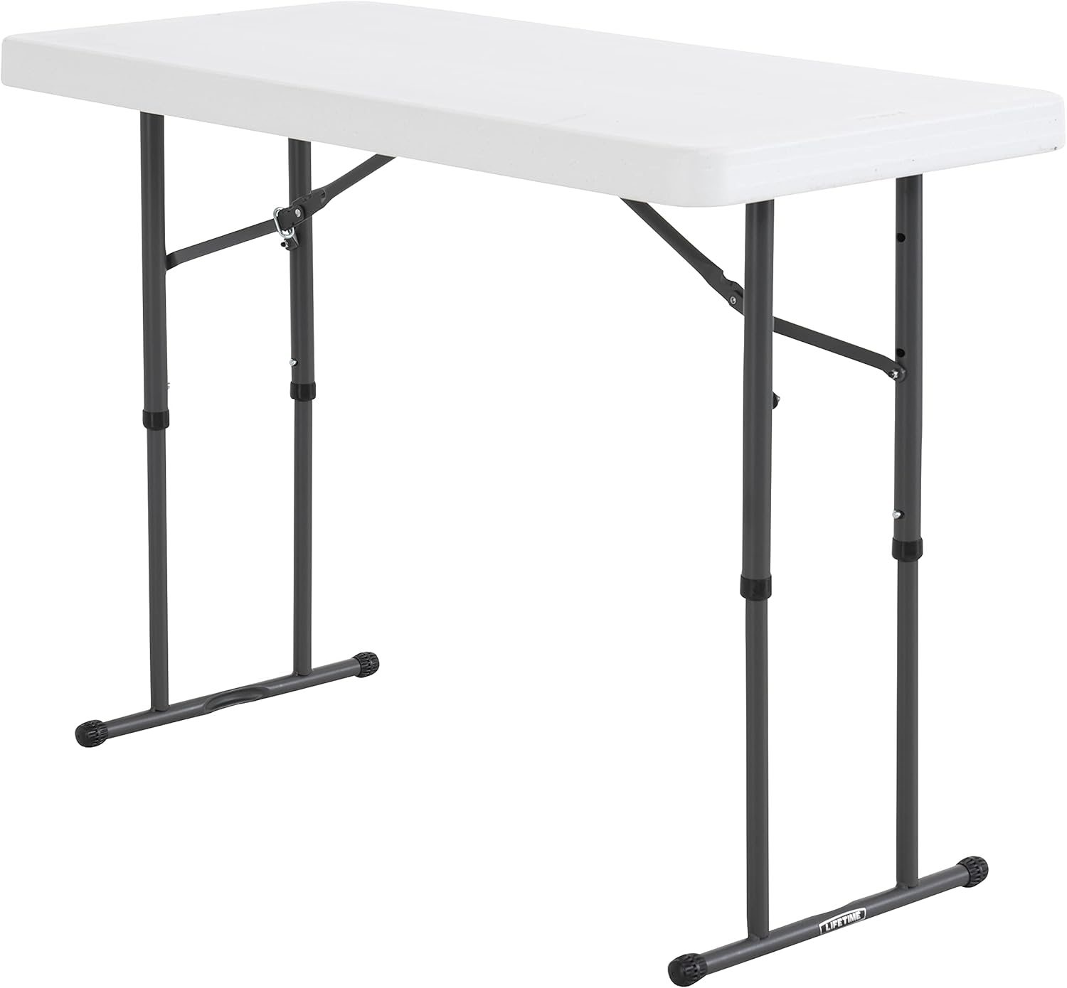 Lifetime Commercial Height Adjustable Folding Utility Table, 4-Foot