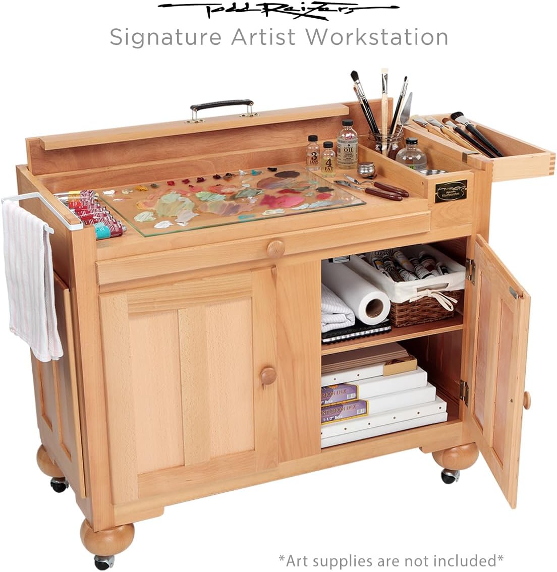 Creative Mark Todd Reifers Signature Artist Workstation - Crafting Table with Storage Cabinet