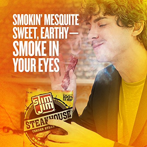 Slim Jim Smoked Steak Strips, Smokin' Mesquite Flavor, 3.15 oz., 1-ct