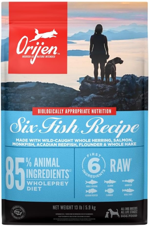 ORIJEN Grain Free WHOLEPREY Dry Dog Food Original Recipe 13lb. Bag | WHOLEPREY Ingredients, Grain Free, Made in the USA, Skin & Coat, Global Quality Ingredients