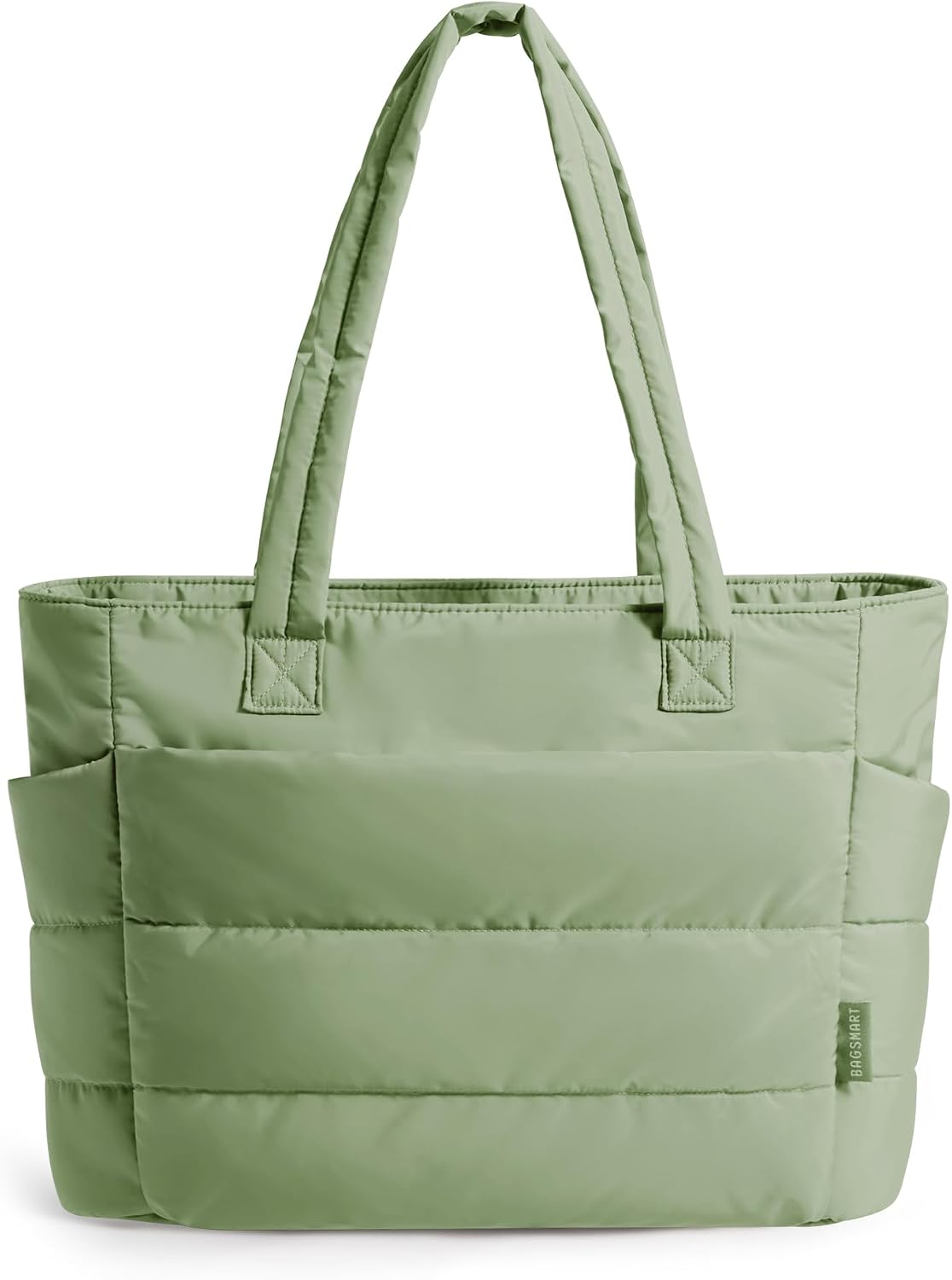 BAGSMART Tote Bag for Women, Lightweight Puffy Tote Bag with Compartments Shoulder Bag Handbag for Travel, Work, Gym | Lightweight