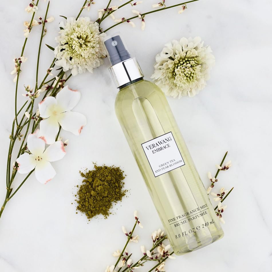 Vera Wang Embrace Body Mist Spray for Women, Green Tea & Pear Blossom, 8 Fluid Oz |