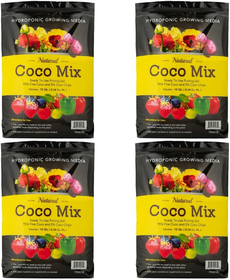 Envelor Organic Coco Coir Brick 10 Lbs. Coir Block Coconut Fiber Growing Medium Potting Soil Mix Coco Peat Media Coir Pith Indoor Outdoor Planters Vegetable Garden Beds