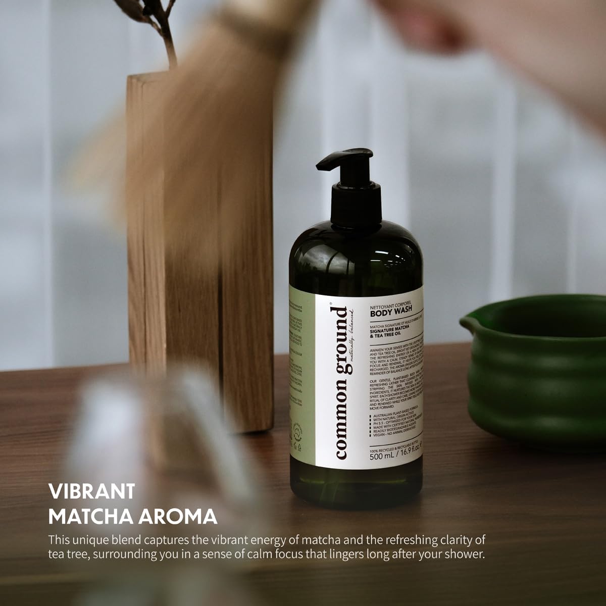COMMON GROUND Natural Body Wash - Paraben & Cruelty Free, Vegan, Plant-Based, Botanical Freesia Scent & Avocado Oil Extracts - All Skin Types