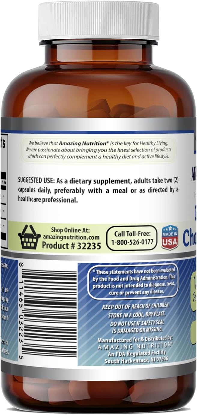 Amazing Formulas Glucosamine Chondroitin & MSM Supplement | 1850 Mg per Serving | 240 Capsules | Non-GMO | Gluten-Free | Made in USA