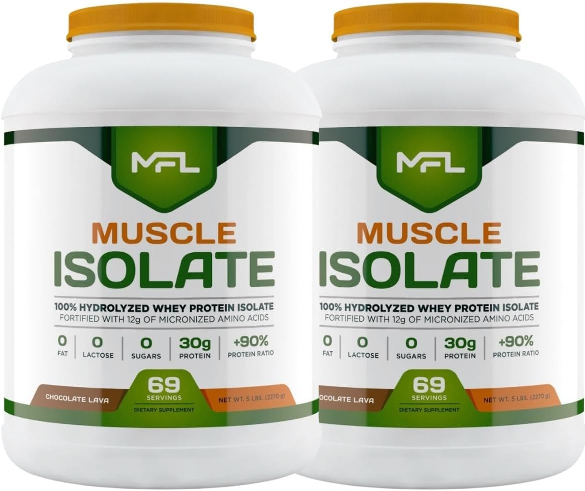 MFL 100% Isolate Protein l 30g of Protein l 12g Amino Acids l Keto Friendly l Low Carbs l 5 lbs. (Vanilla Bean)