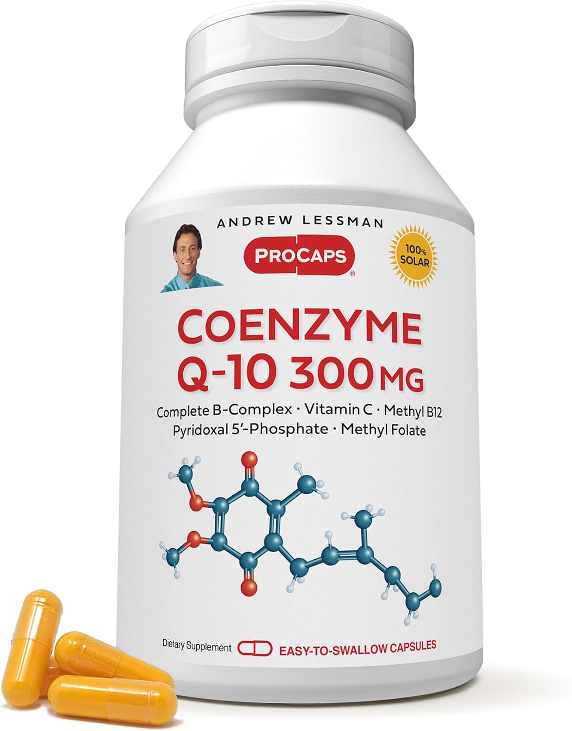 ANDREW LESSMAN Coenzyme Q-10 200 mg 30 Capsules - Essential for Energy Production and Optimum Key Organ Function, Anti-Oxidant Support, Depleted by Aging, Plus B-Complex. Easy to Swallow Capsules | 200 mg Coenzyme Q-10 plus bioavailable B Vitamins & Vita…