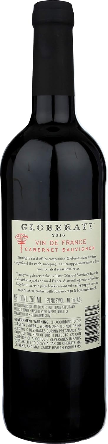 Globerati Cabernet Sauvignon, Red Wine, 750 mL Bottle
