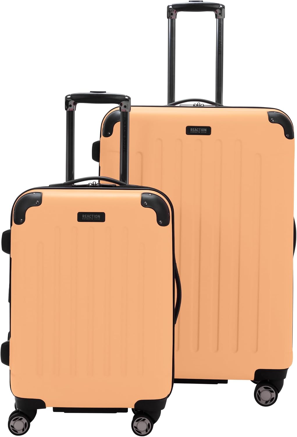 Kenneth Cole REACTION Renegade Luggage Expandable 8-Wheel Spinner Lightweight Hardside Suitcase, Champagne, 20-Inch Carry On