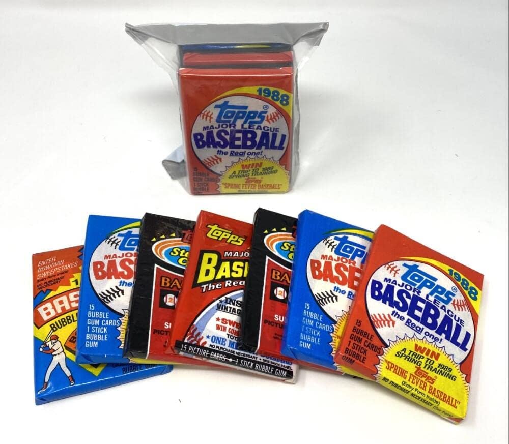 Topps 100 Vintage Baseball Cards in Factory Sealed Wax Packs Lot
