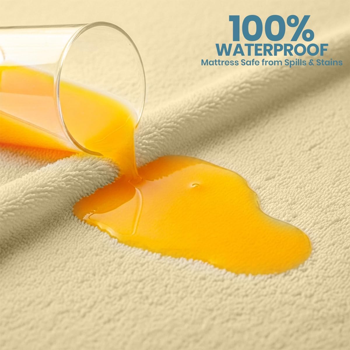 Waterproof Queen Size Mattress Protector fits Upto 17" deep Mattresses | Utopia Bedding 200 GSM Soft & Breathable Mattress Cover, Dirt-Proof, Noiseless, Machine Washable Fitted Sheet Style, White