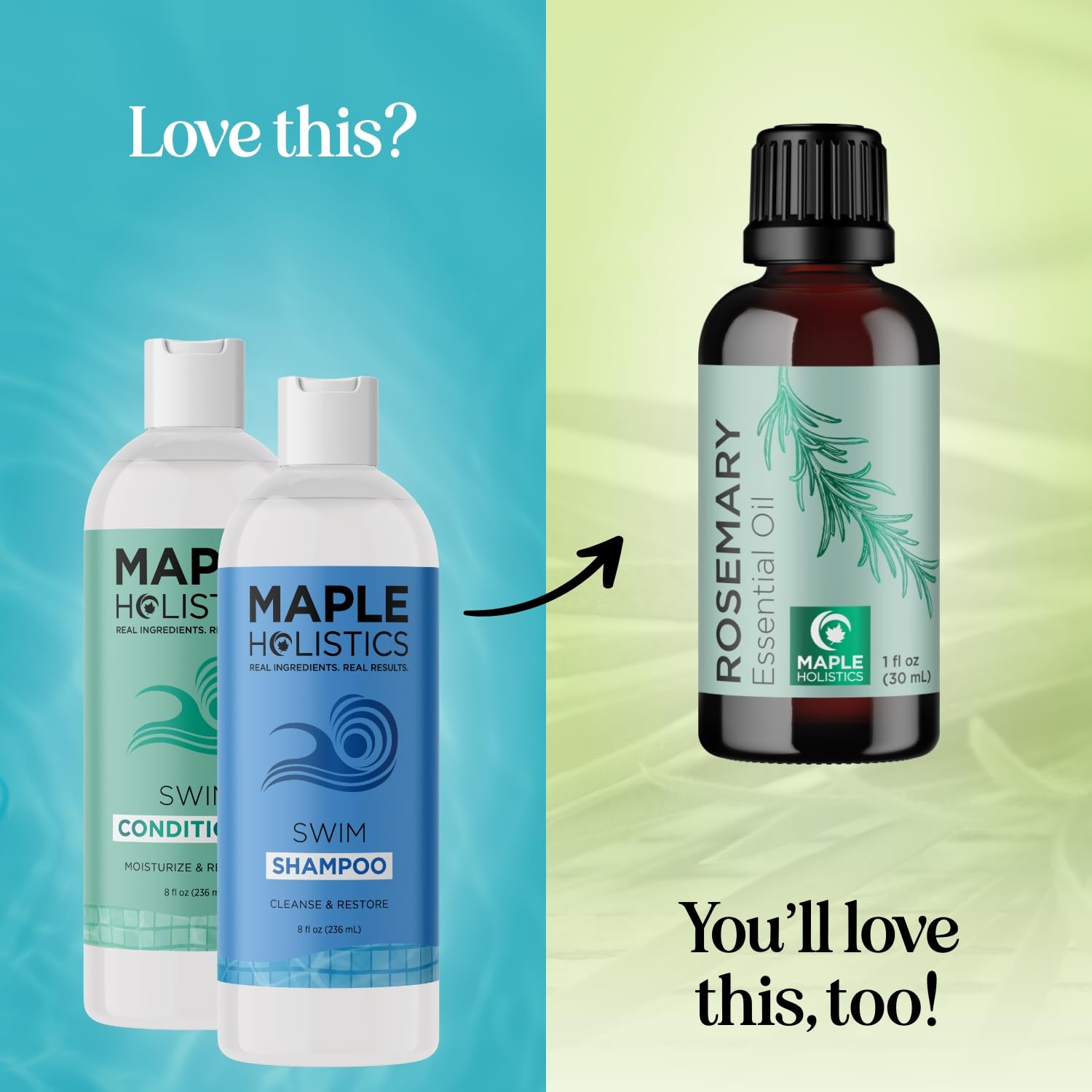 Sulfate Free Shampoo and Conditioner Set - Tea Tree Sage and Rosemary Shampoo and Conditioner for Dry Flaky Scalp Care - Deep Cleansing Color Safe Shampoo and Conditioner for Damaged Dry Hair Care