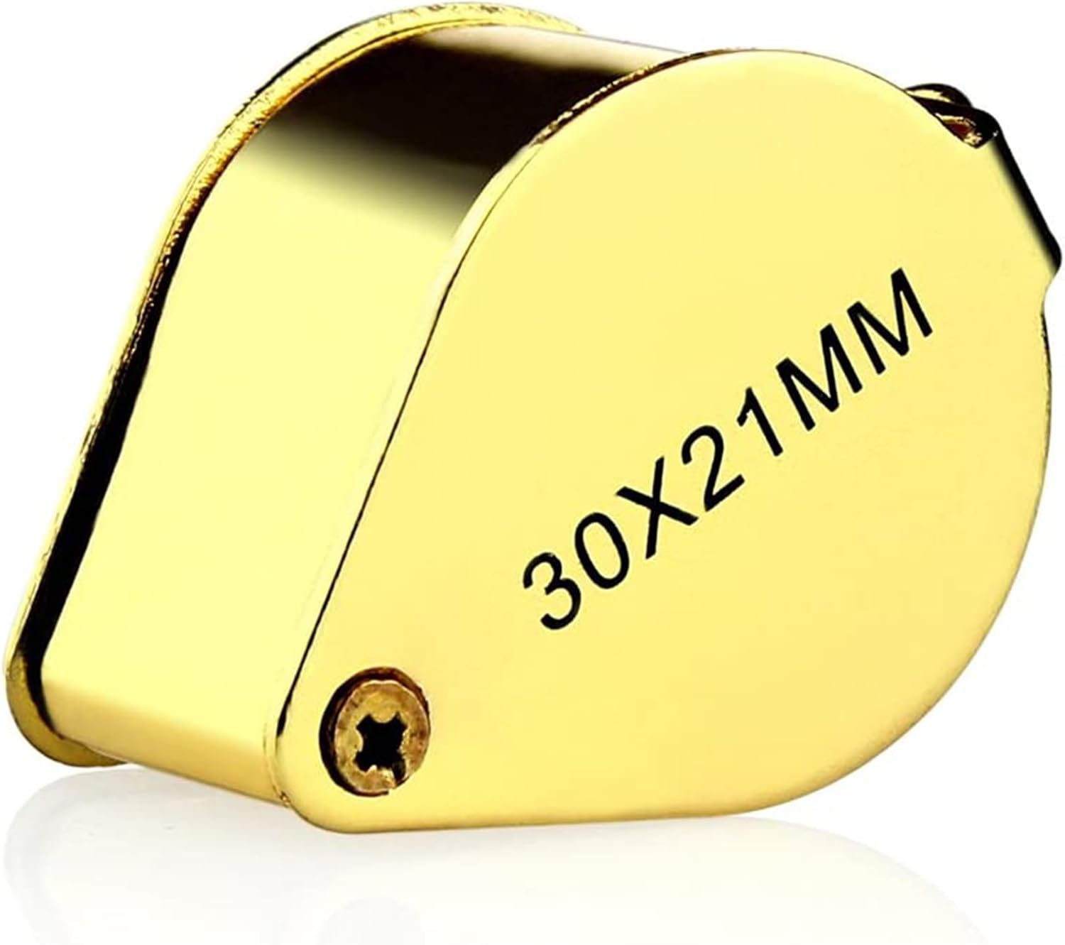 Pineapple 30X Jewelers Loupe Magnifier Foldable Pocket Magnifying Glass Small Jewelry Eye Loop for Jewelers, Gems, Diamonds, Plants, Coins (Gold)