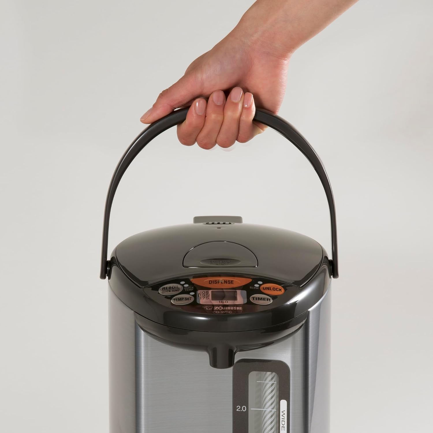 Zojirushi Micom Water Boiler and Warmer (135 oz. / 4L, Silver) | Four heat settings, Quick Temp mode, energy-saving operation